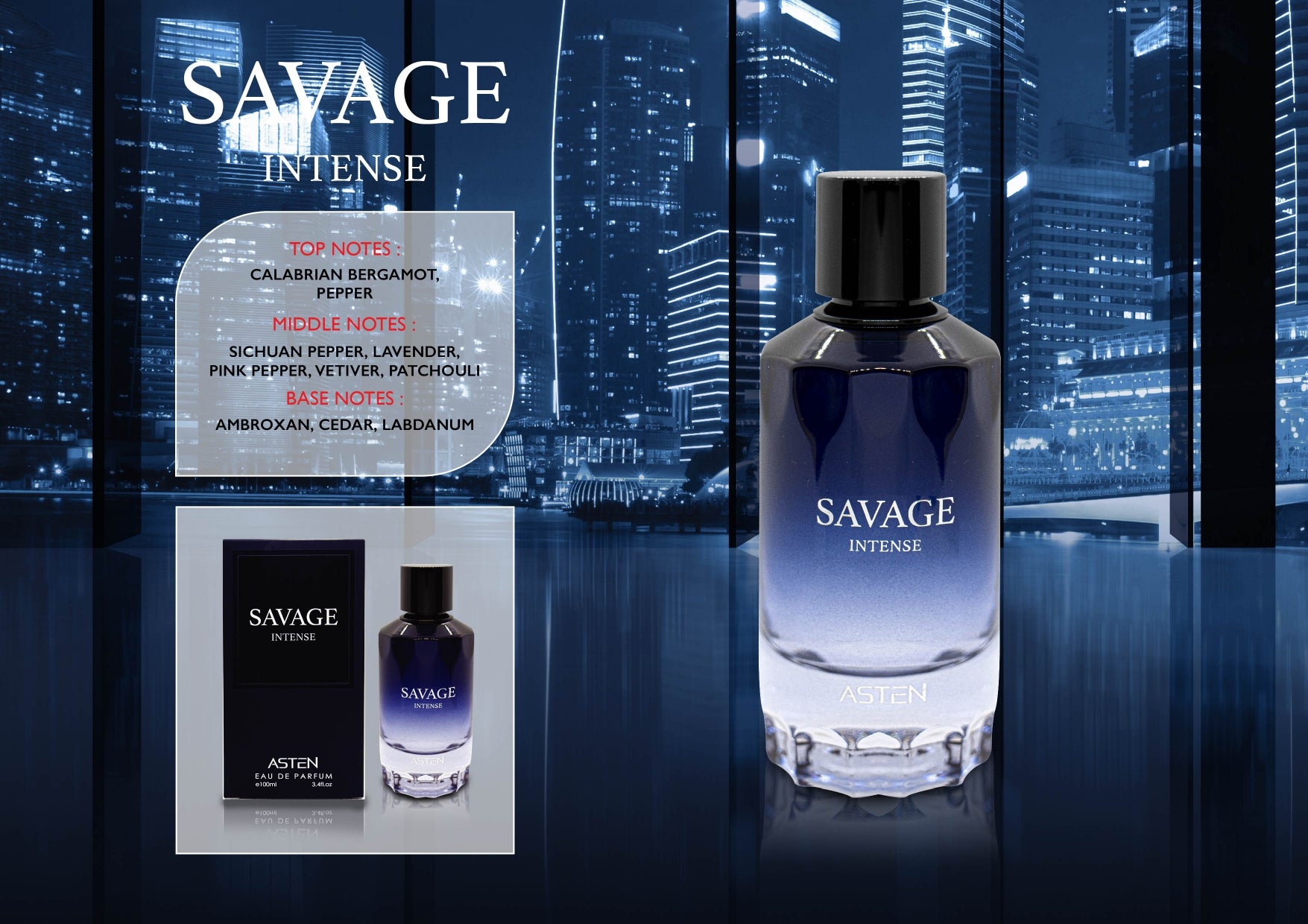 Savage Intense By Asten Eau De Parfum Spray 3.4 oz