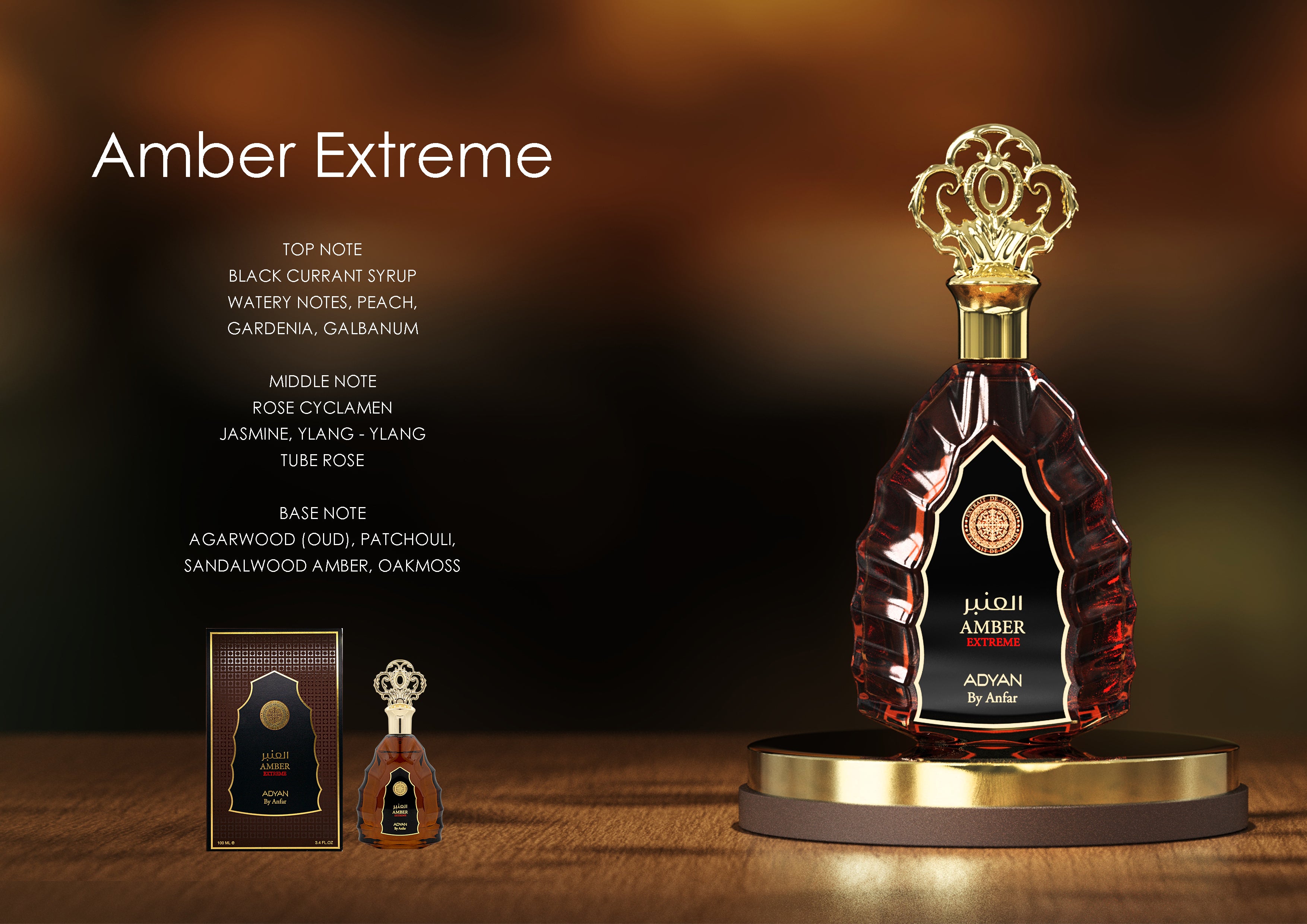 Amber Extreme By Adyan Eau De Parfum Spray 3.4 oz