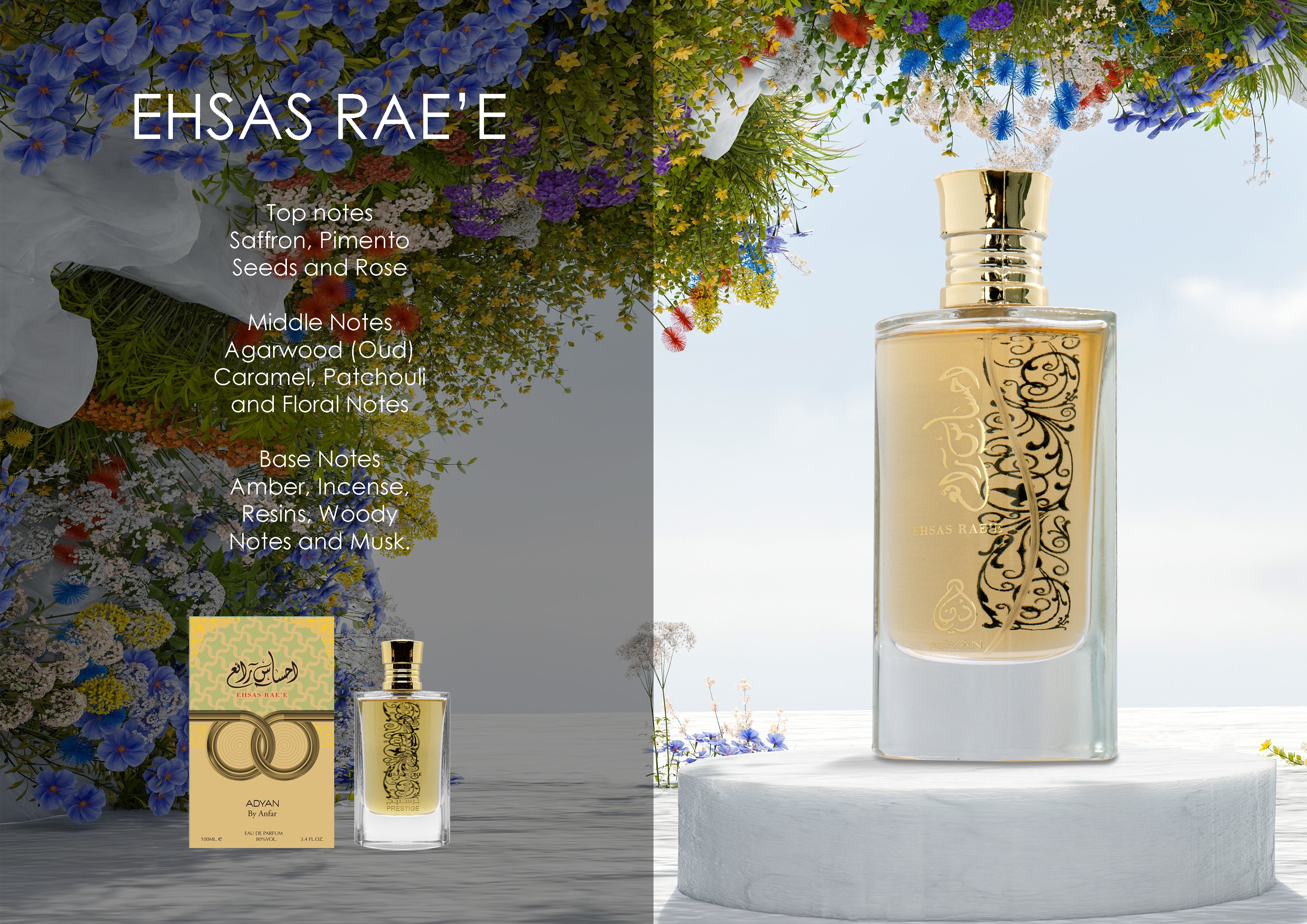 Ehsas Raee By Adyan Eau De Parfum Spray 3.4 oz