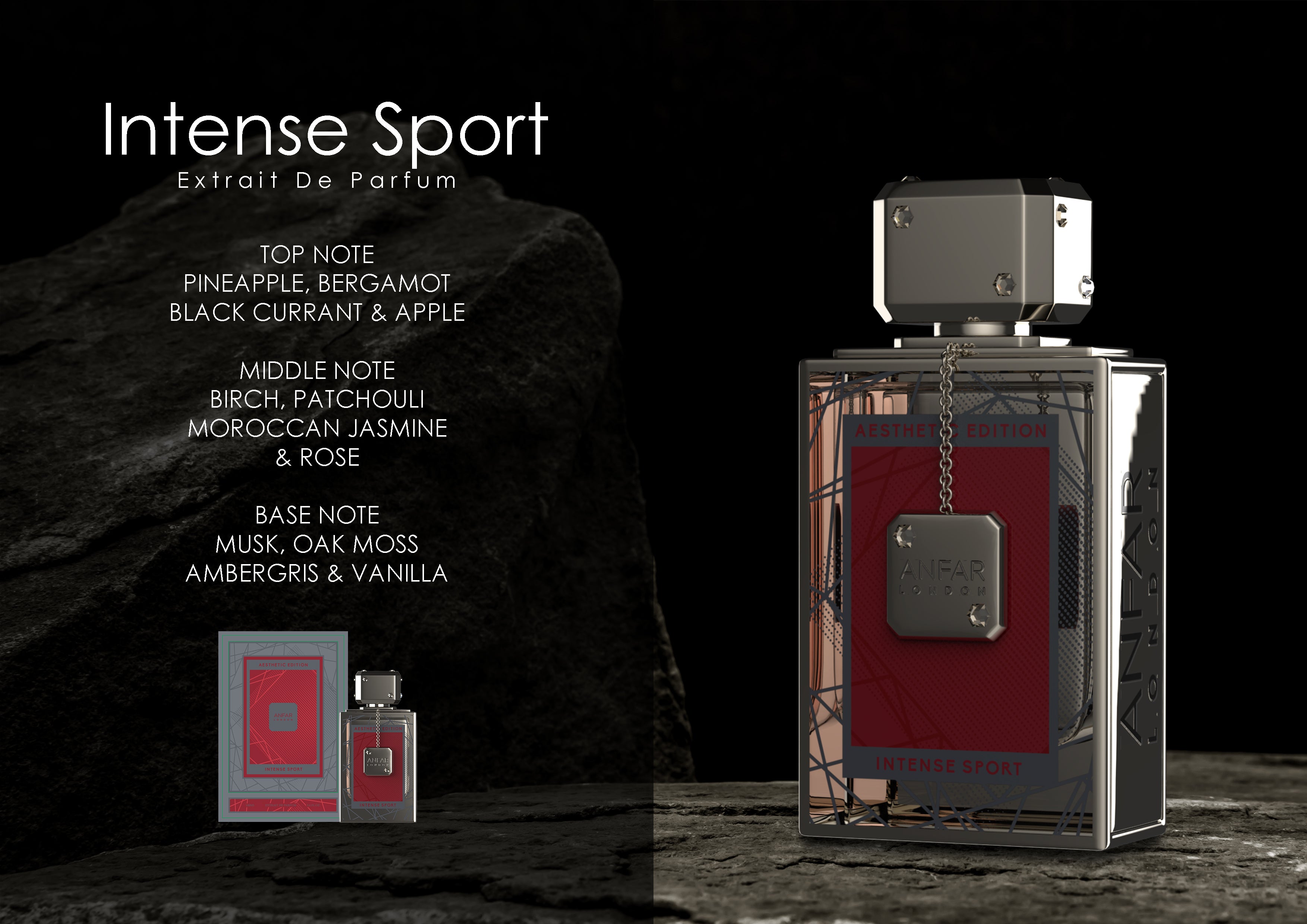 Intense Sport For Men By Anfar Extrait De Parfum Spray 3.4 oz