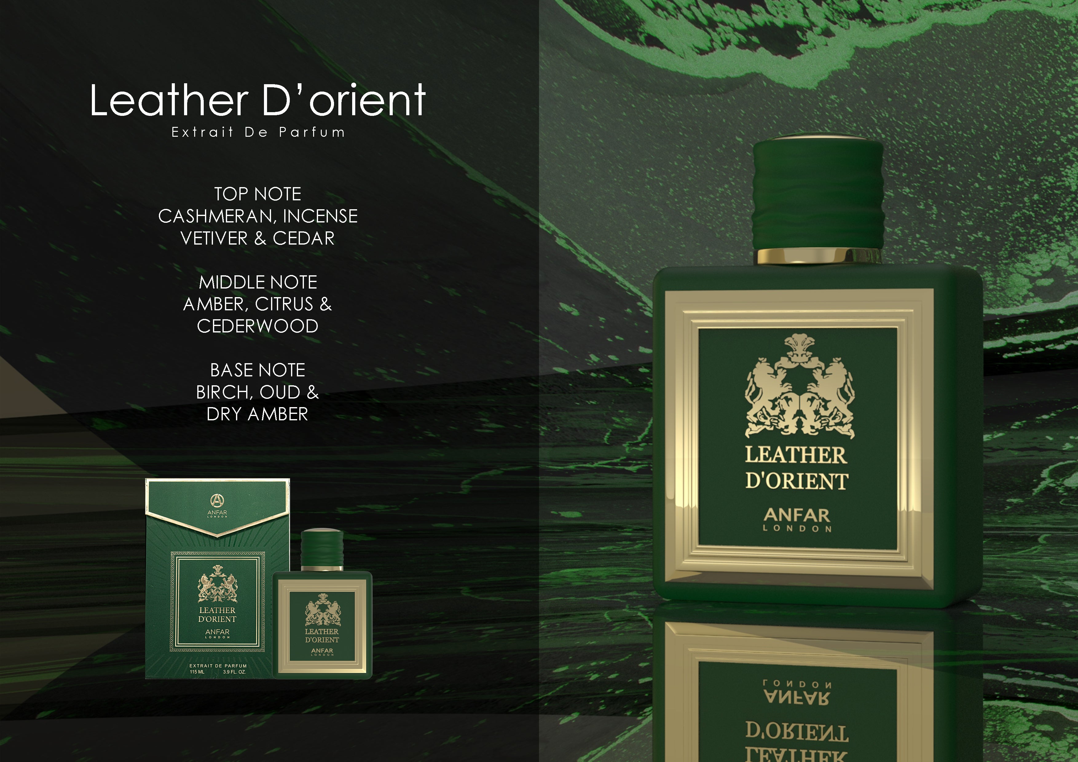 Leather D'Orient By Anfar Eaxtrait De Parfum 3.9 oz