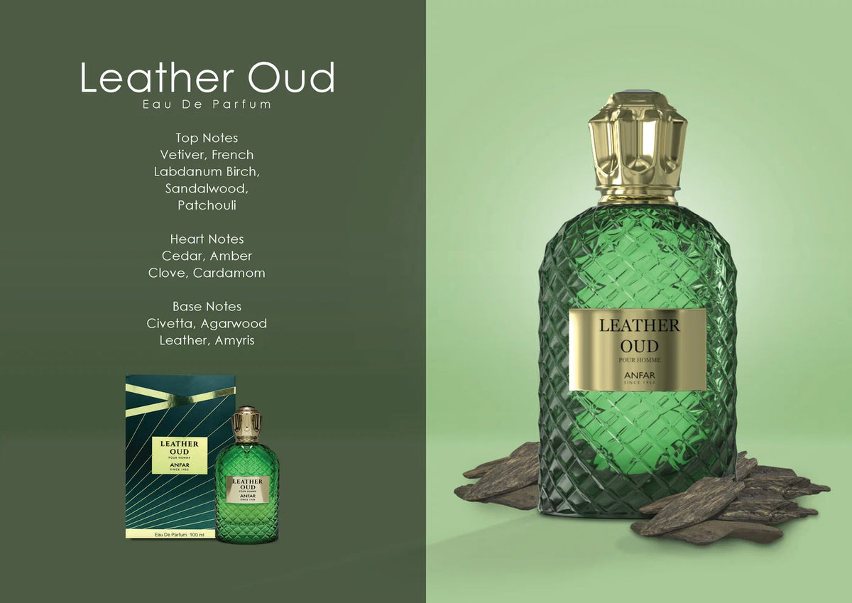 Leather Oud For Men By Anfar Eau De Parfum Spray 3.4 oz