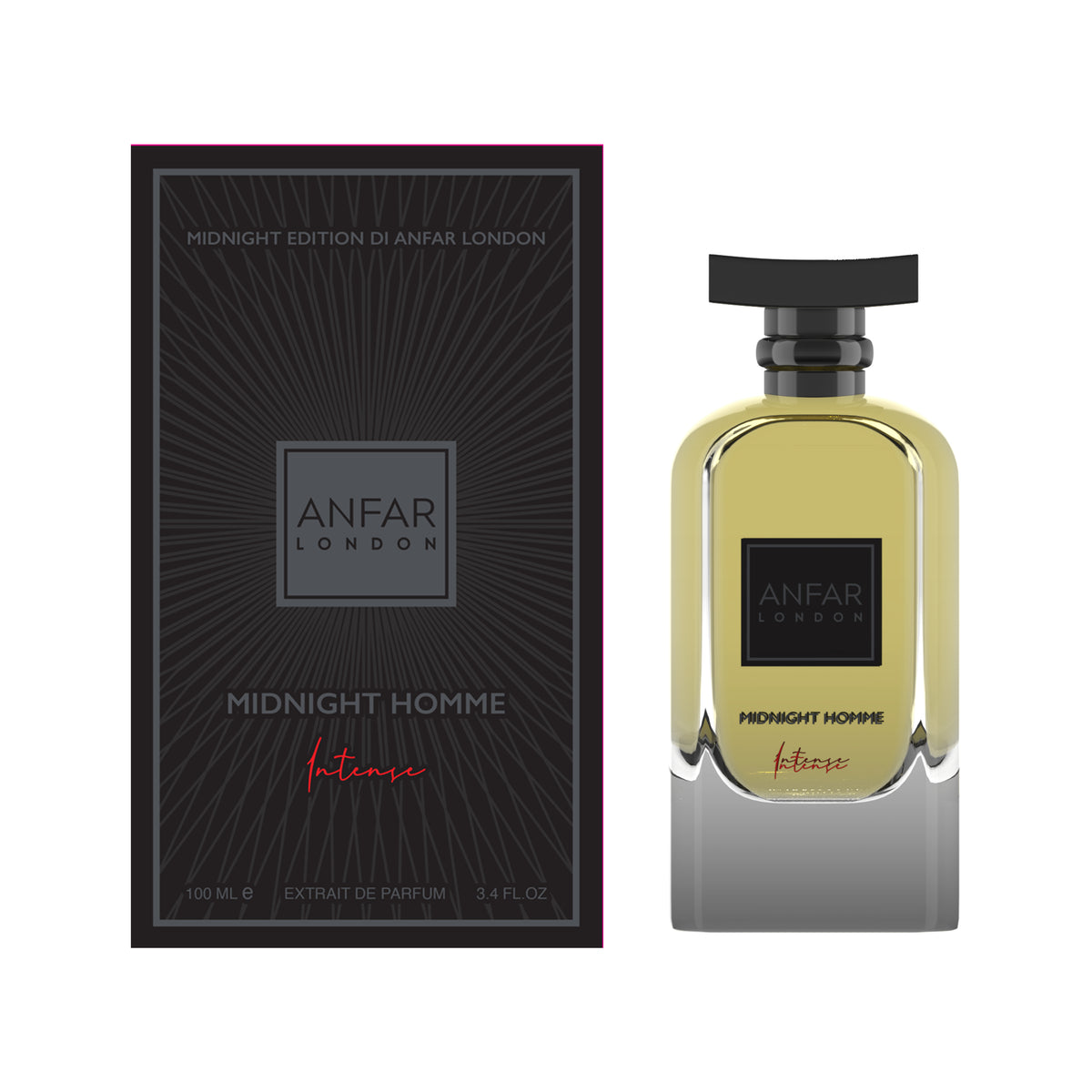 Midnight Intense For Men By Anfar Extrait De Parfum Spray 3.4 oz