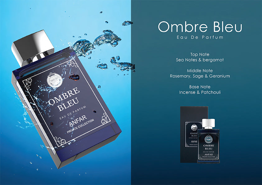 Ombre Bleu For Men By Anfar Extrait De Parfum Spray 1.7 oz